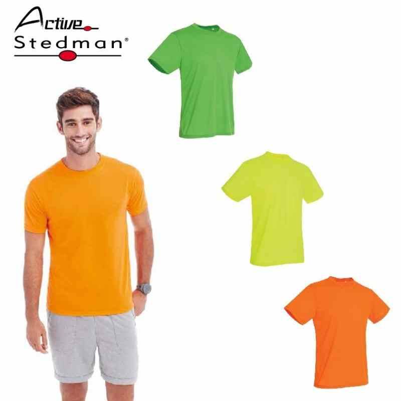 effect kapsel Kapel Sublimatie shirt Heren Neon Kleuren -