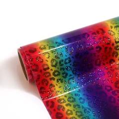 Opal Vinyl Rainbow Leopard