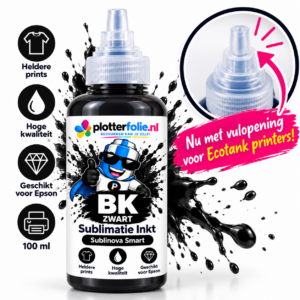 100ml sublimatieinkt sublinova van Inktec met vuldop voor makkelijk vullen