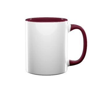 Two Tone Sublimatie mok diverse kleuren - Maroon (MR)