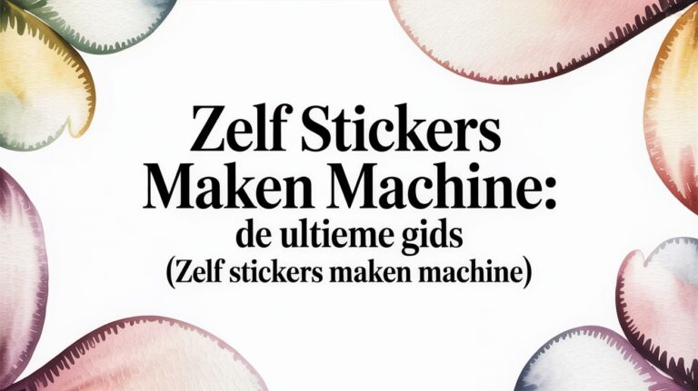 Zelf stickers maken machine: de ultieme gids (zelf stickers maken machine)
