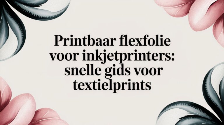 Siser EasyColor: De complete gids voor printbaar flexfolie voor inkjetprinters