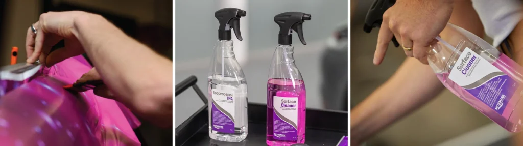 Applicatievloeistof voor aanbrengen van zelfklevend vinyl