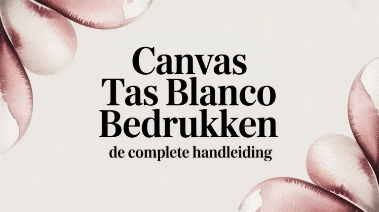 Canvas tas blanco bedrukken: De complete handleiding