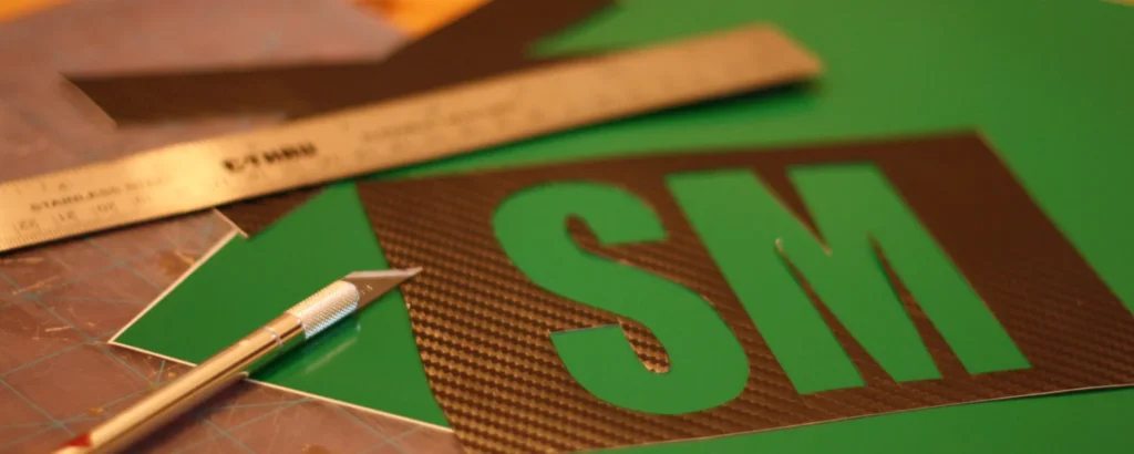 Snijgereedschap en groene materialen