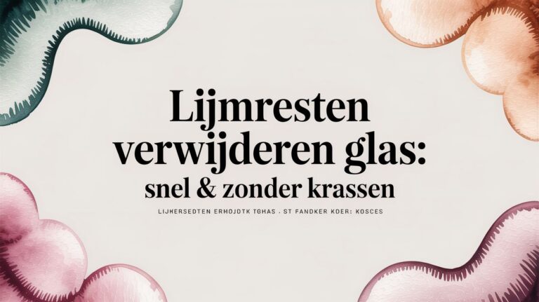 Lijmresten Verwijderen Glas: Snel & Zonder Krassen
