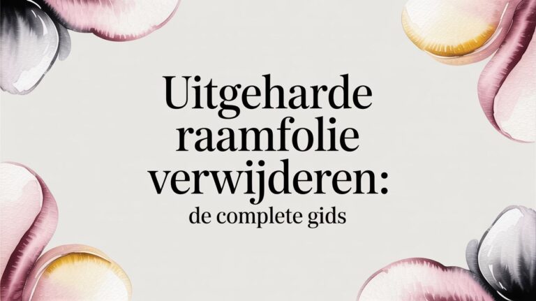 Uitgeharde raamfolie verwijderen: De complete gids