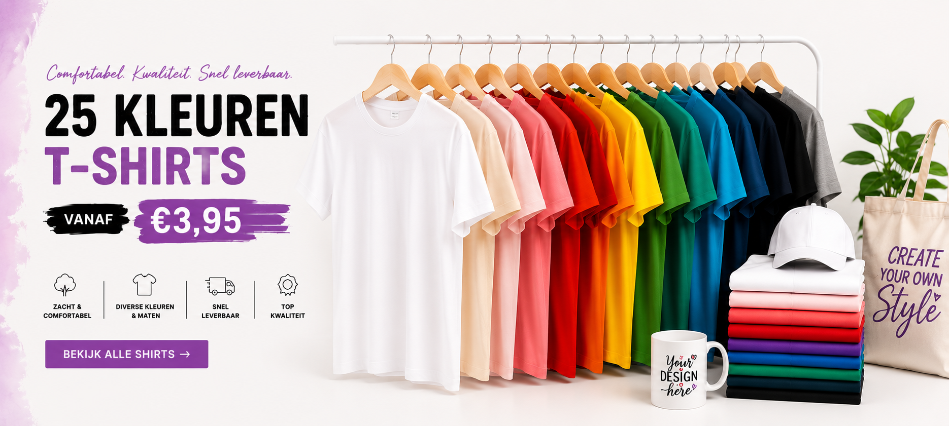 Blanco tshirts om te bedrukken