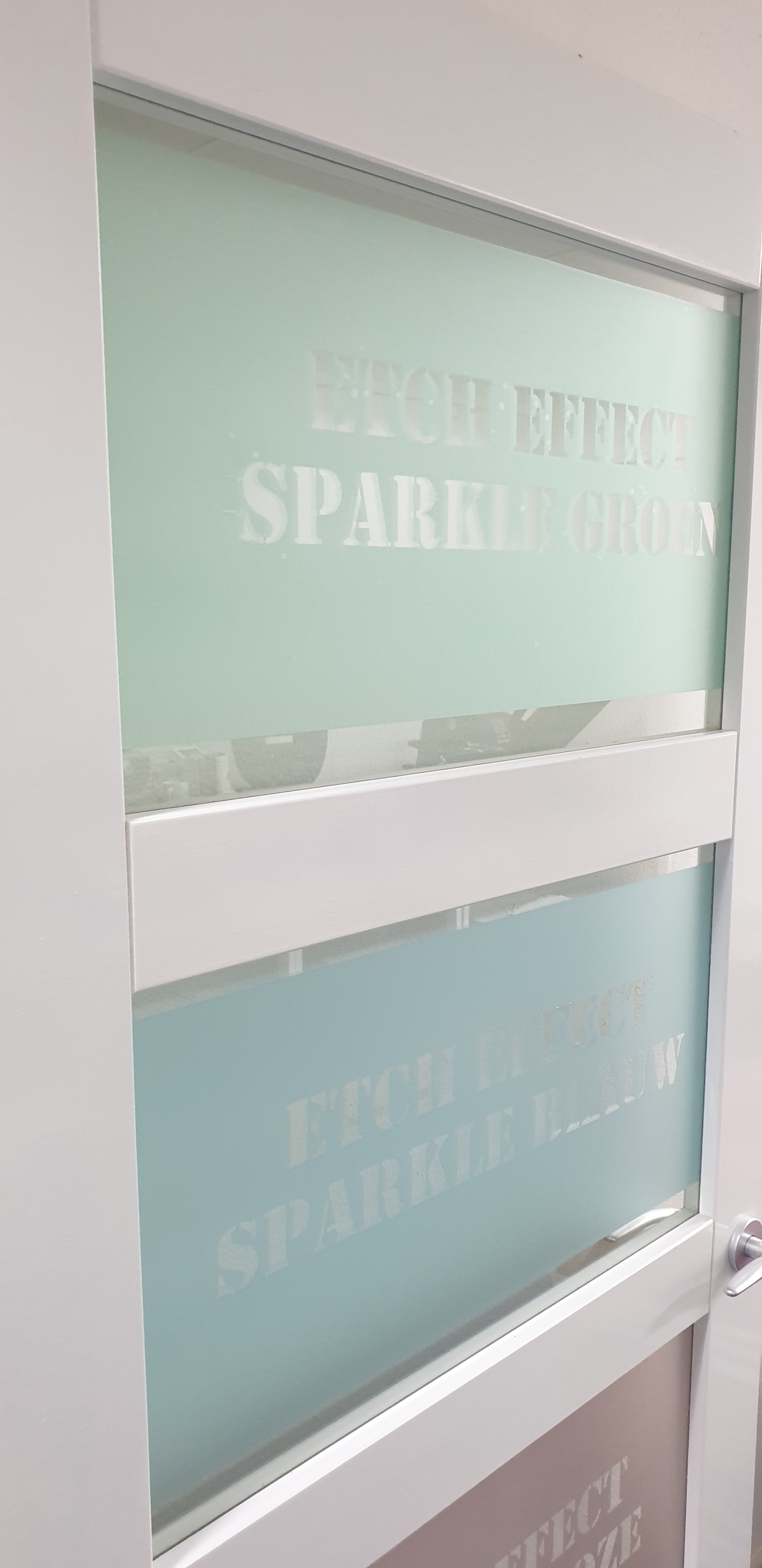 Raamfolie Ets Sparkle Groen Raamfolie Ets Sparkle Groen