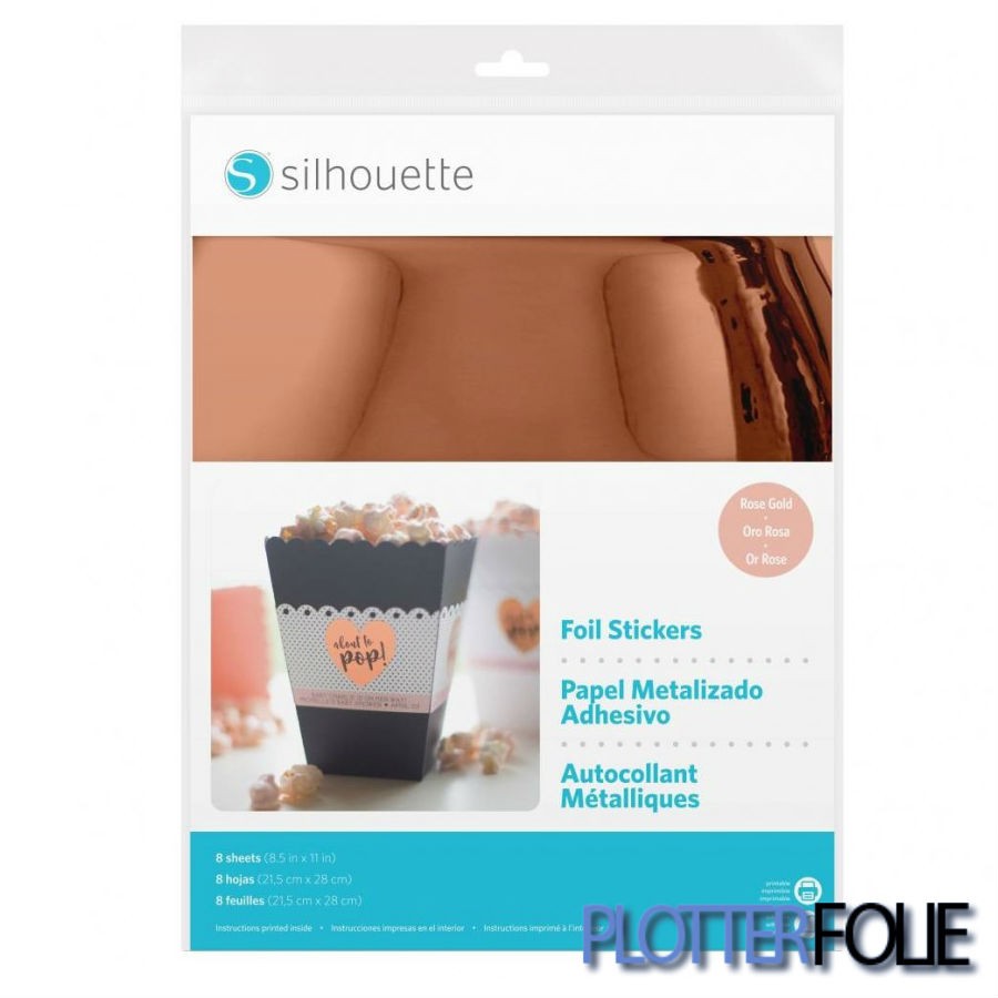 Silhouette Roze-Goud Stickervellen