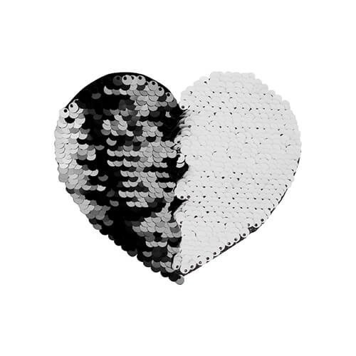 Magic Patch Hart pailetten zwart