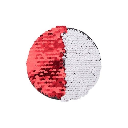 Magic Patch Rond pailetten rood