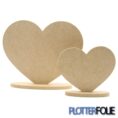 Staand Figuur Hart 14x12cm MDF