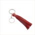 Sleutelhanger met kwastje van PU leer rood