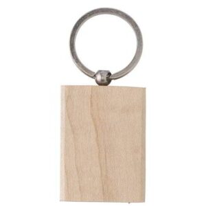 Houten sleutelhanger Rechthoek