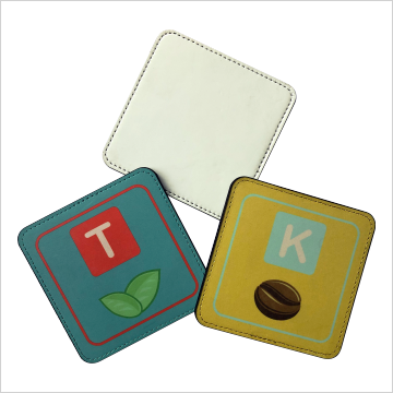 PU leer onderzetter vierkant