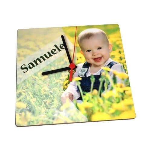 Sublimatie klok MDF vierkant 19x19cm
