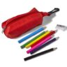 Etui met potloden en puntenslijper 4 kleuren