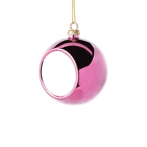 Sublimatie Kerstbal Roze 6cm