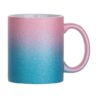 Sublimatie Gradient Glitter mok Blauw/Roze