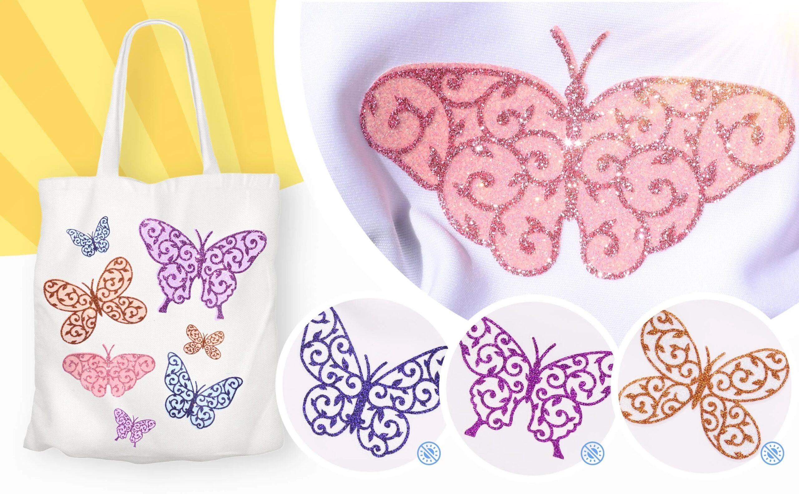 UV veranderend Glitter Flex