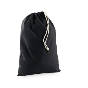 Zakje met trekkoord zwart 14x20cm