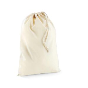 Zakje met trekkoord naturel 14x20cm