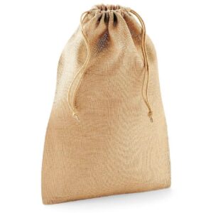 Zakje met trekkoord jute 14x20cm